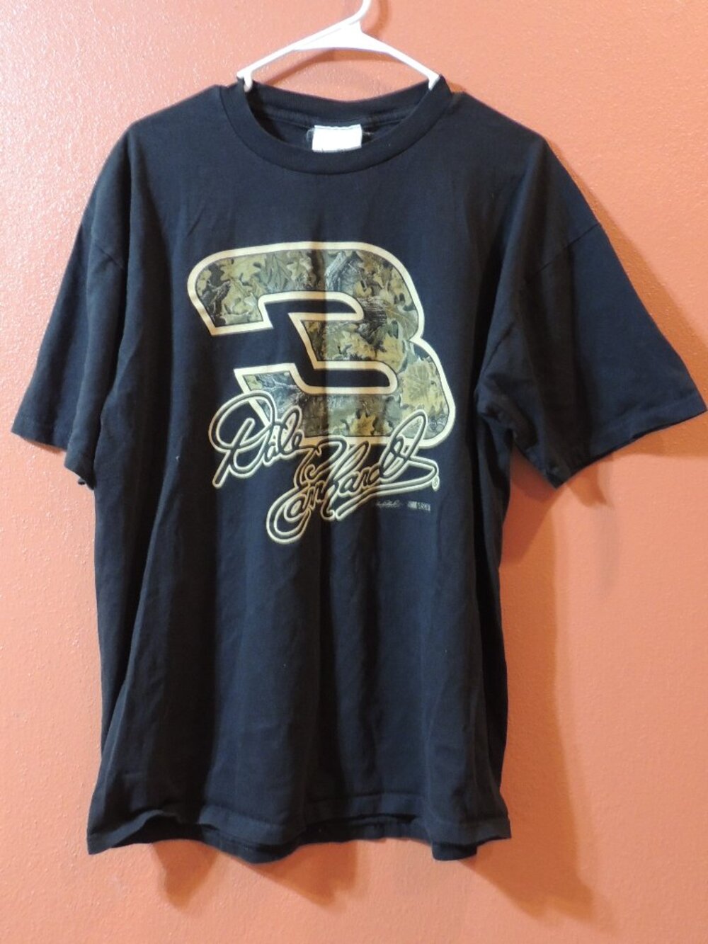 NASCAR Dale Earnhardt Shirt 2002 Men Large Black Green Fast Speed Race Car Shirt
